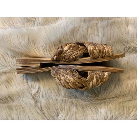 Avellini Straw Leather Sandals Size 41/10 - Picture 5 of 7